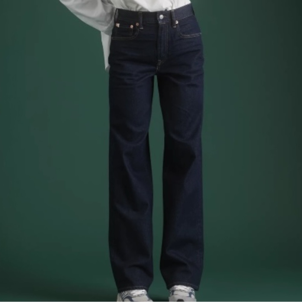 New AE 77  Premium 60s Retro Stovepipe Denim Jean True Rinse SZ 4 Standard